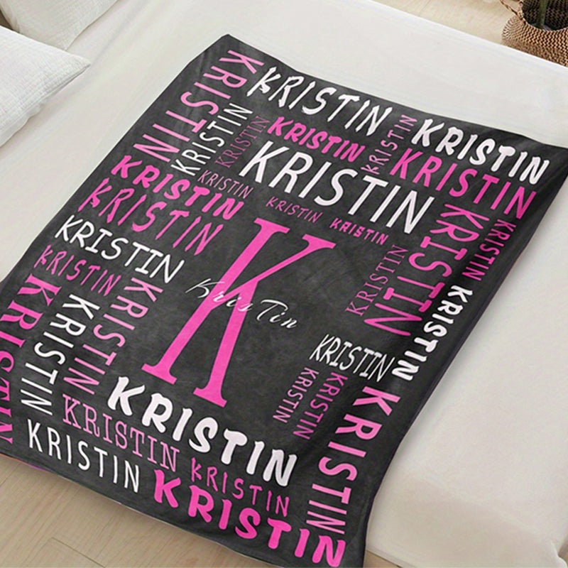 Personalized Polyester Blanket - Custom Name Blanket