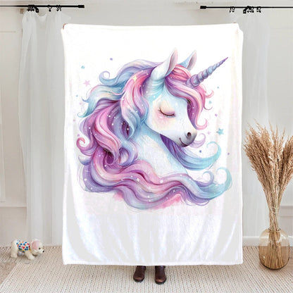 Personalized Fantasy Unicorn Soft Throw Blanket