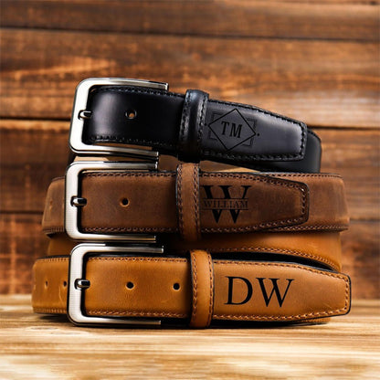 Personalized Leather Belt, Custom Leather Belt for Dad