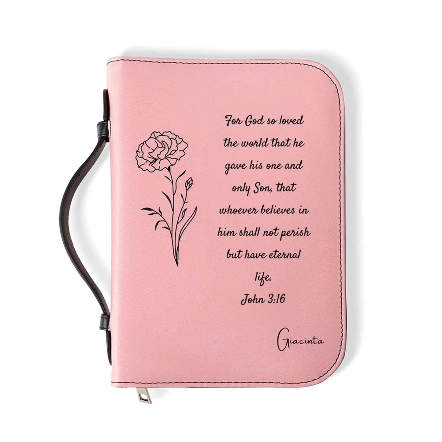 Custom Faux Leather Bible Cover: Engraved Religious Gift