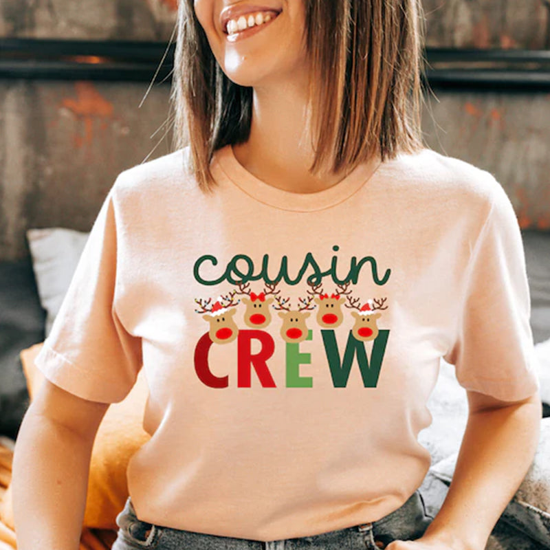 Christmas Cousin Crew matching T-Shirt, Personalized Family matching shirt