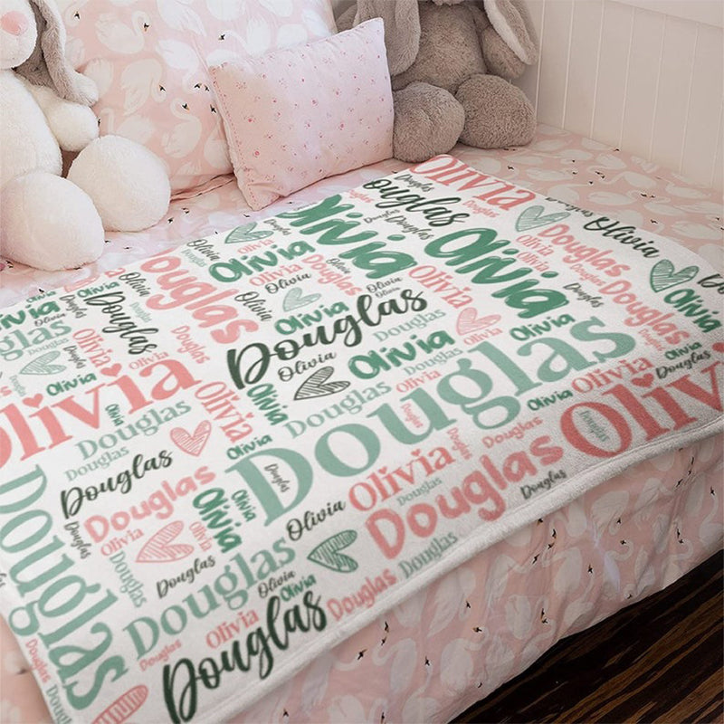 Personalized Blanket, Couple Gifts, Name Blanket