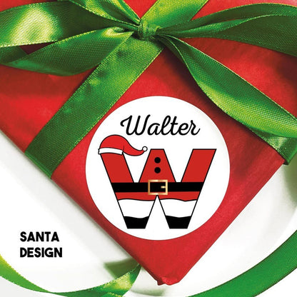 Personalized Christmas Name Tags, Kids Xmas Lights Gift Tags