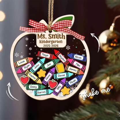 Personalized Teacher Apple Magnet With Students Name, Thank You Teacher Gift