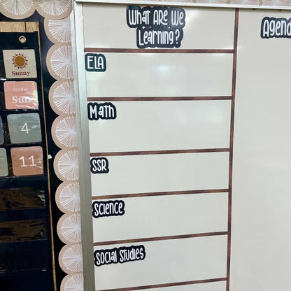 White Board Custom Magnetic Labels
