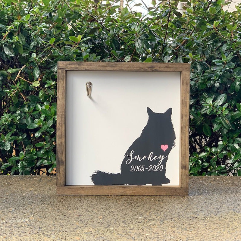 Personalized Pet Memorial Plaque with Collar Hook