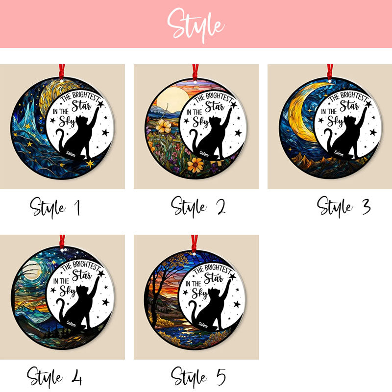 Personalized Suncatcher Ornaments, Christmas Gifts And Tree Decor For Cat Lovers