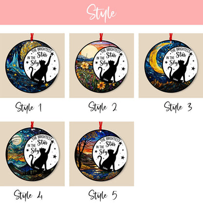 Personalized Suncatcher Ornaments, Christmas Gifts And Tree Decor For Cat Lovers