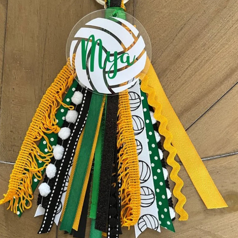 Sports theme Monogram Bogg Bag Charm Tassel