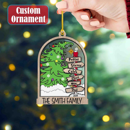 Personalized Family Christmas Ornament 2025, Custom Family Name Christmas Ornament