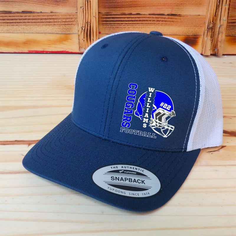 Custom Sport Hat,Football Softball Baseball Sport Hat, School Spirit