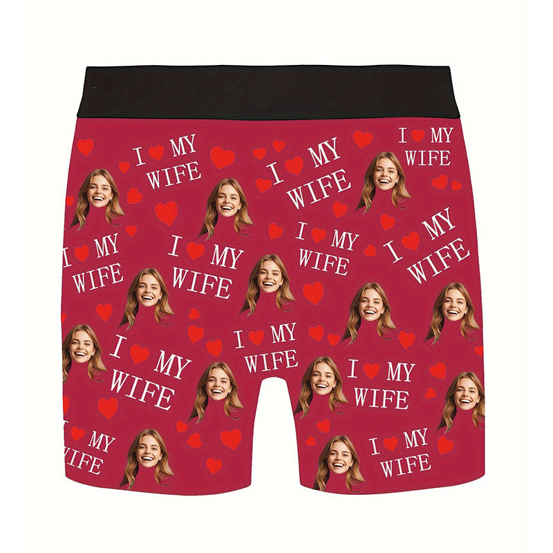 Customized Boxers with Images, Personalized Face Photo Boxers