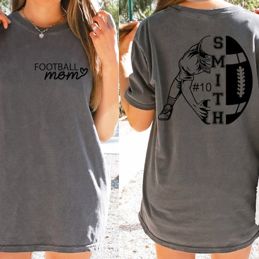 Customized Football Mom Shirt- Your Name Football Shirt