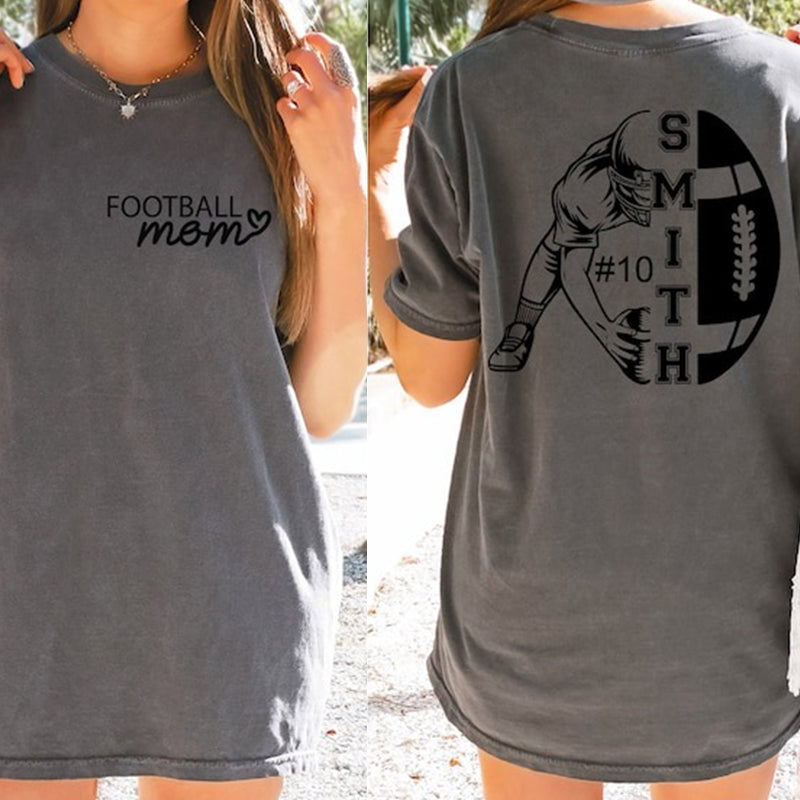 Customized Football Mom Shirt- Your Name Football Shirt