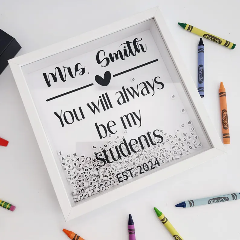 Teacher Impact Jar, Personalized Teacher Shadow Box, Student Memory Gift