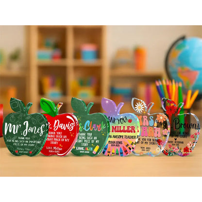 Teacher Appreciation Gifts, Apple Plaque for Teacher, Personalized Teacher Gift Idea