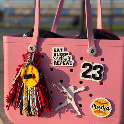 Softball  Baseball bag tag, bag charm