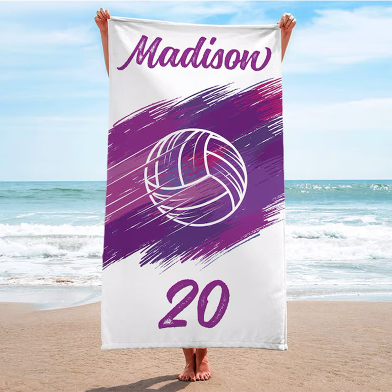 Custom Volleyball Team Towel, Personalized Team Gift