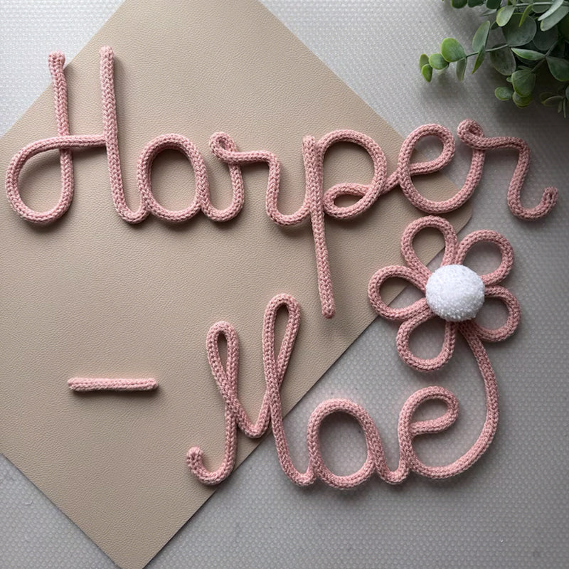 Personalized Knitted Wire Name Sign