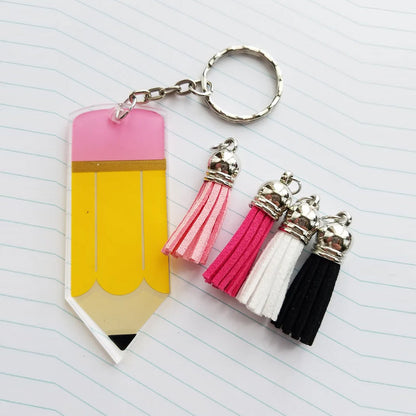Personalized Pencil Keychain, Teacher Name School Appreciation Gift
