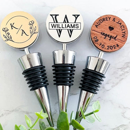 personalized wine stopper wedding gift for couple