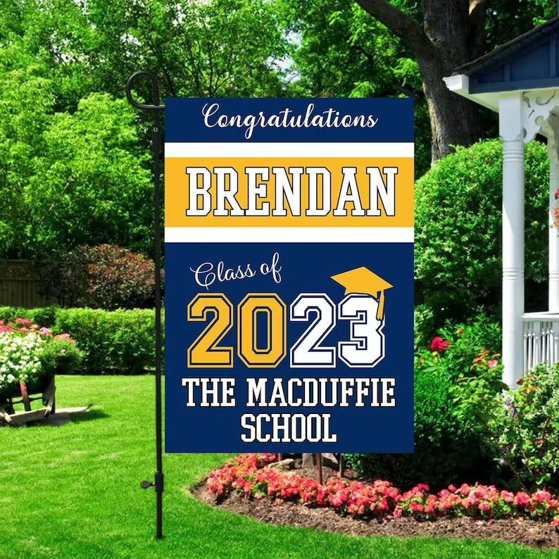 Custom Graduation Flag College Garden Flag College