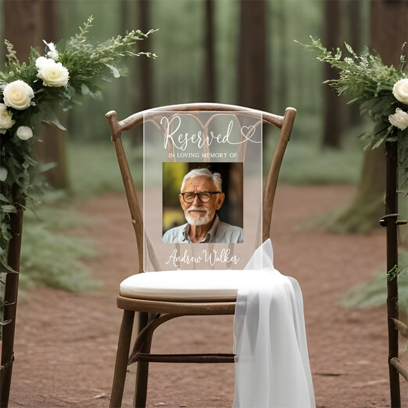 Personalized Memorial Plaque, In Loving Memory Wedding Decor, Sympathy Gift, Memorial Acrylic Wedding Sign