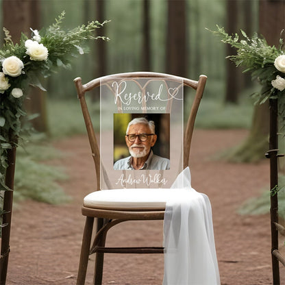 Personalized Memorial Plaque, In Loving Memory Wedding Decor, Sympathy Gift, Memorial Acrylic Wedding Sign