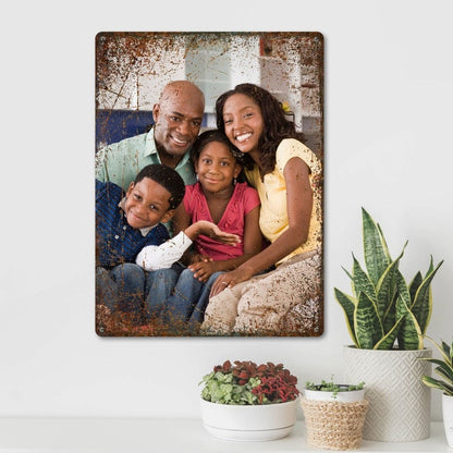 Custom Photo Metal Sign Personalized Family Picture