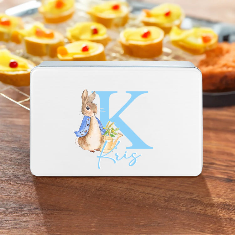 Personalized Easter Cute Cartoon Peter Rabbit Food-grade Metal Biscuit Tin Box