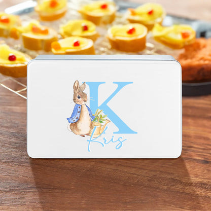 Personalized Easter Cute Cartoon Peter Rabbit Food-grade Metal Biscuit Tin Box