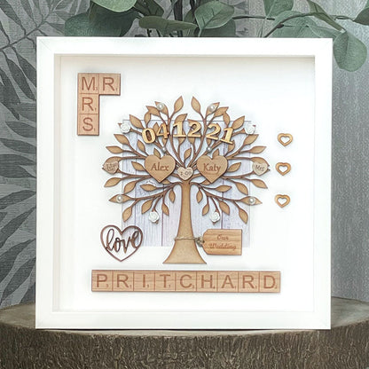 Wedding Gift. Unique Wedding Gift For Couples. Engraved Names. Mr & Mrs Wedding Anniversary Gift. Handmade Keepsake