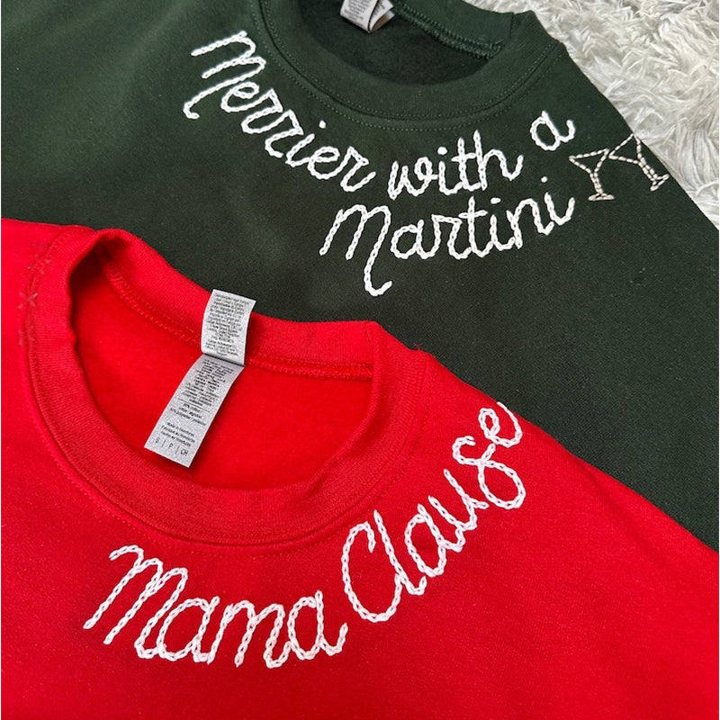 Custom Yarn Embroidered Sweatshirt