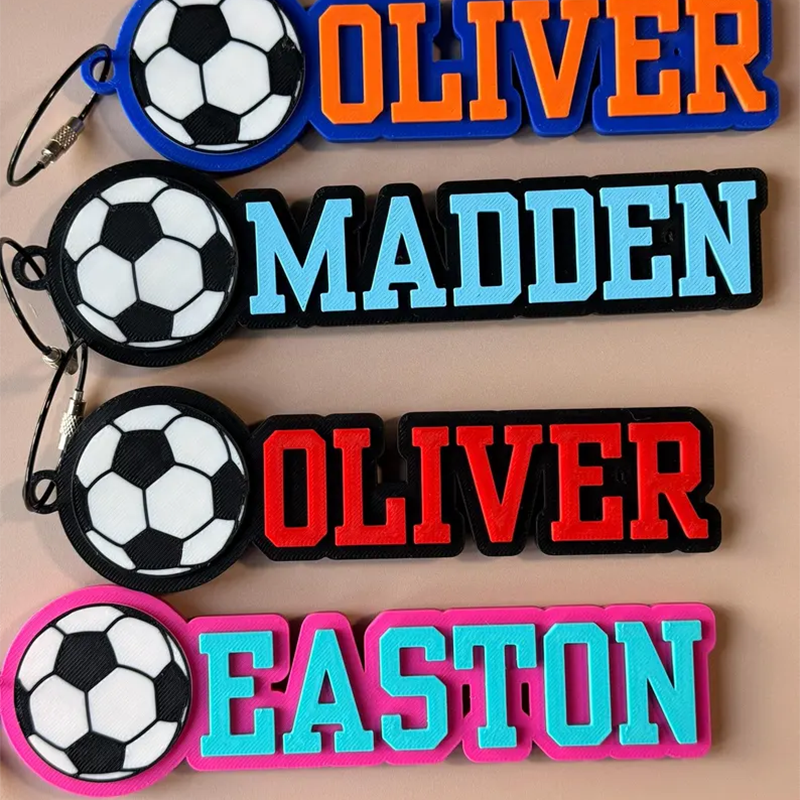 Personalized Soccer Football  Basketball  Name Keychain | Backpack Tags, Bag Tag