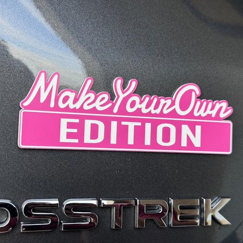 Custom EDITION Badge with Car