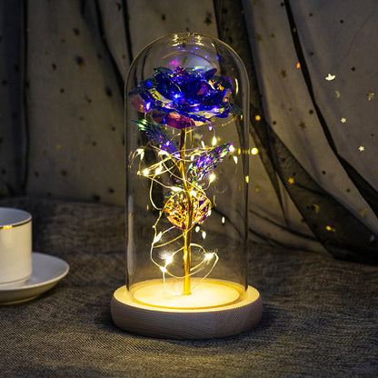 Galaxy Rose Flower Gifts,Personalized Galaxy Rose Night Light