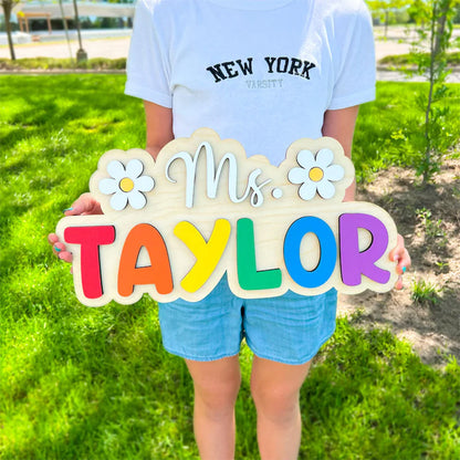 Personalized Teacher Door Sign | Classroom Door Sign