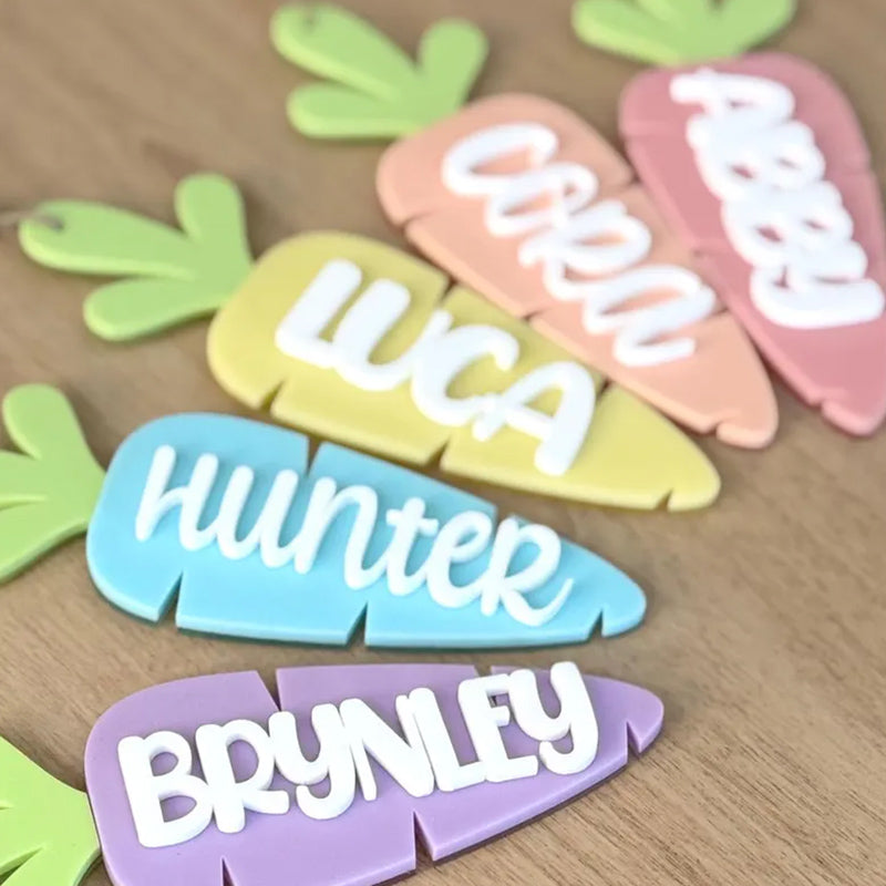 Easter Basket Carrot Tag | Personalized Carrot Easter Basket Tag