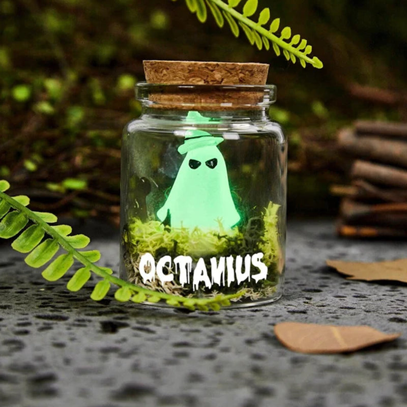 Personalized  Mini Ghosts In a Jar, Personalized Ghost In Bottle, Ghost In Glass Jar