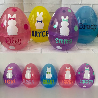 Personalized plastic Large EGG Easter fillable polka dots monogram party gift