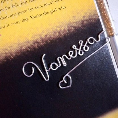 Custom Wire Name Bookmark, Name/Word Paperclip