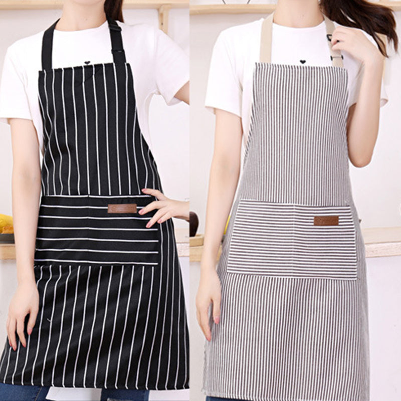 Personalized Embroidered Striped Apron