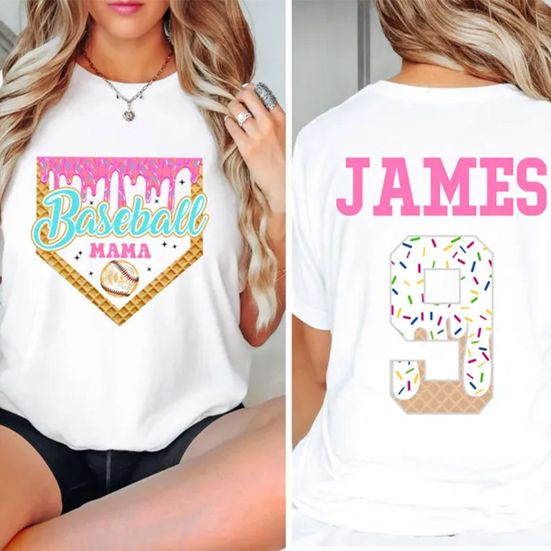Custom Baseball Drip Mama Shirt, Team Mom T Shirt