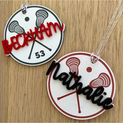 Personalized Name Tag Personalized Baseball Swimming Lacrosse Volleyball Hockey Soccer Dance Cheer Pom Tennis Football Hockey Track Pickleball Basketball Bag Tag