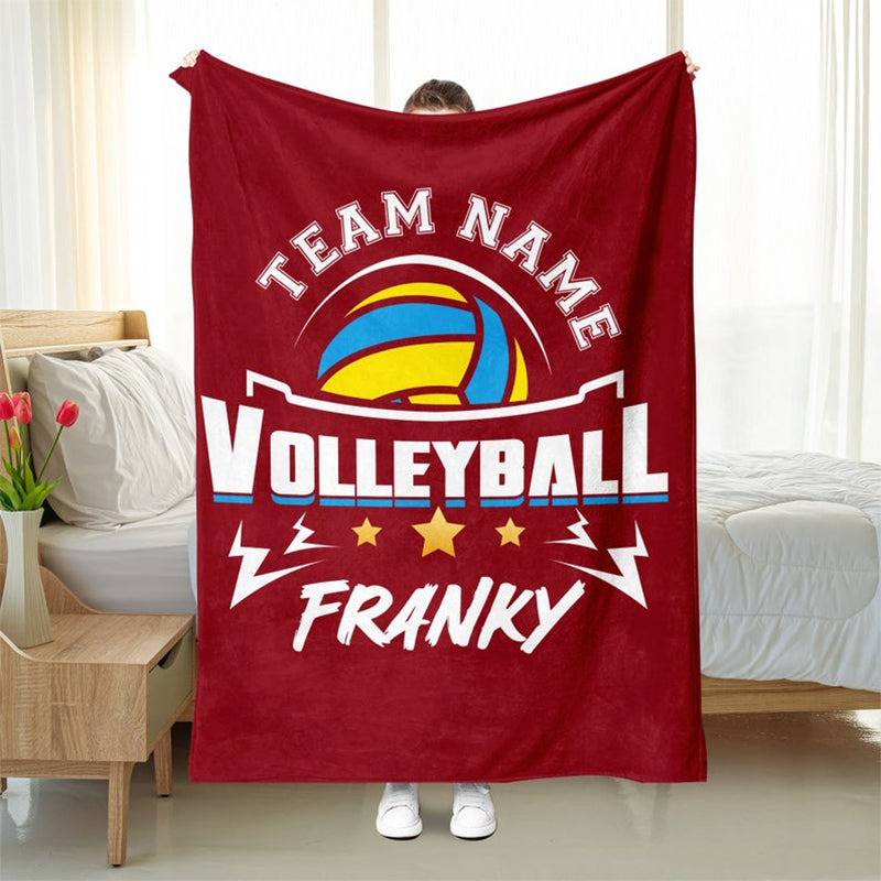 Personalized Volleyball Team Blanket - Custom Name & Team