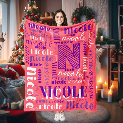 Custom Name Throw Blanket - Personalized Girls and Boys Blanket