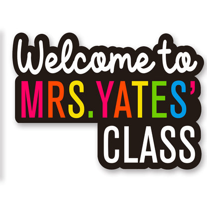 Personalized Name Doorframe Corner Sign, Custom Classroom School Decor