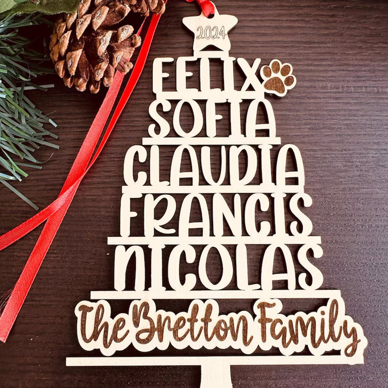 Christmas Ornament Personalized Ornament With Names