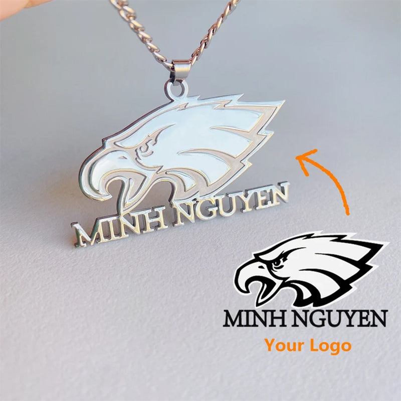 Custom Logo Necklace Personalized Any Logo Necklace Company Icon Necklace