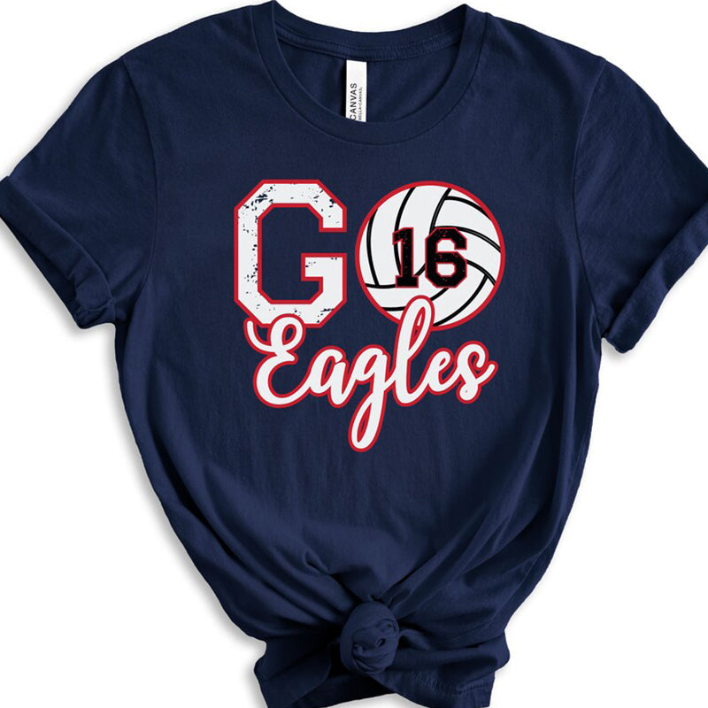 Custom Volleyball Number Shirt, Personalized Volleyball Mom Shirt